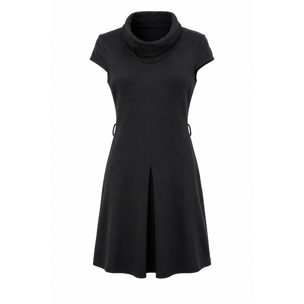 Banana Republic Sheath Dress Women XS Black Good Cowl Neck Cap Sleeve‎ Ponte